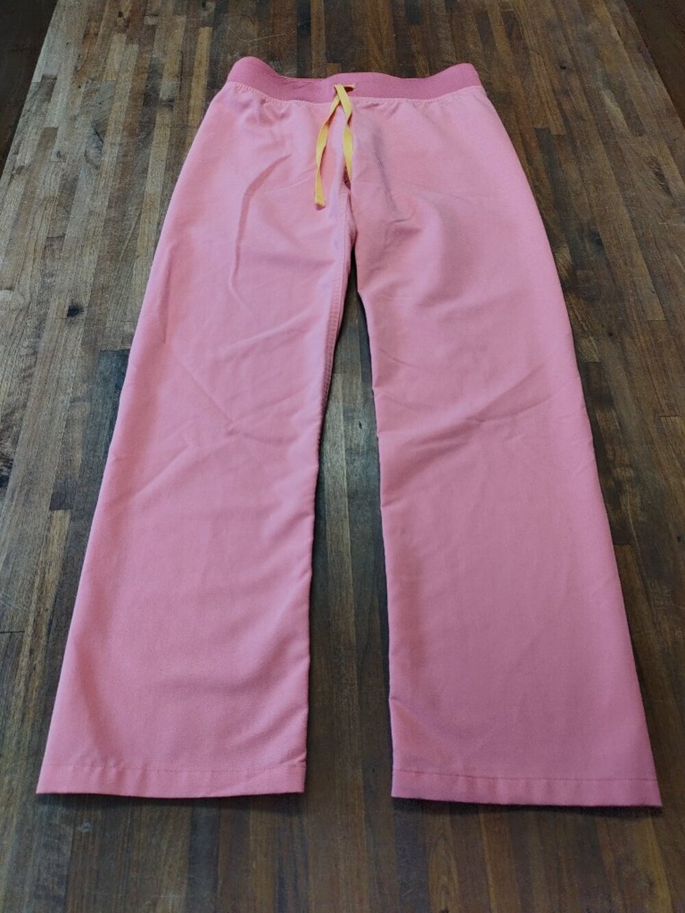 FIGS Livingston Scrub Pants Womens XS Petite Pink Yellow Drawstring T21003P